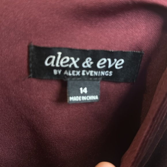 Alex Evenings Velvet Maxi Dress in Deep Purple - Picture 2 of 2